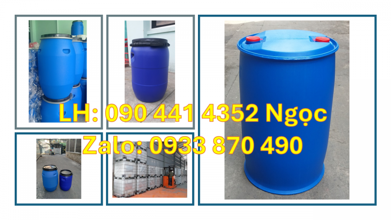 Thùng phuy nhựa 30 lít đựng dầu thực vật, thùng nhựa 50 lít đựng hóa chất tẩy rửa 