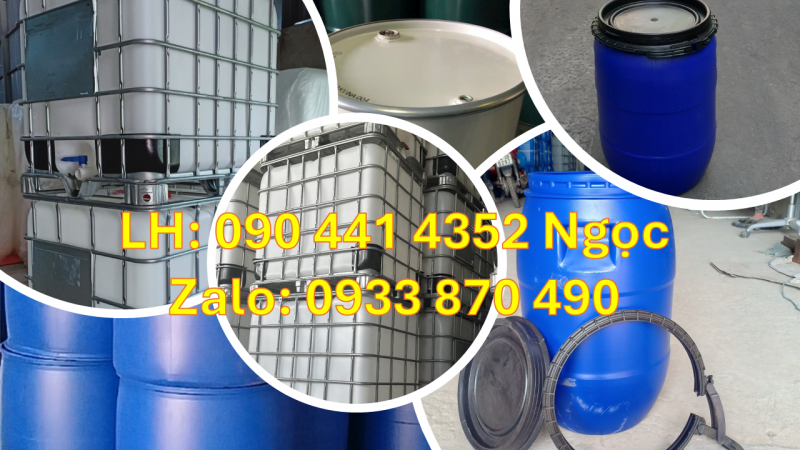 Thùng phuy nhựa 30 lít đựng dầu thực vật, thùng nhựa 50 lít đựng hóa chất tẩy rửa 