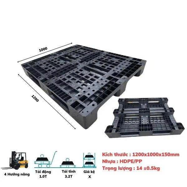 PALLET NHỰA ĐEN, TẢI NHẸ. MUA HÀNG LH: 0964018718