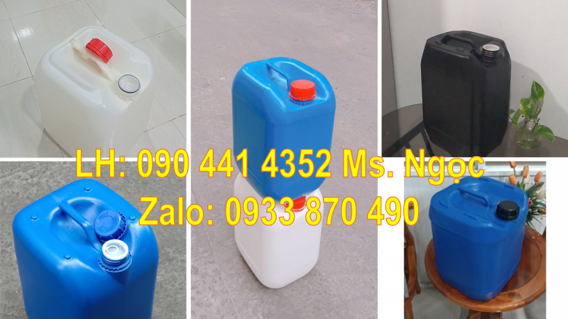 Bán can đựng hóa chất nhựa HDPE 20 lít – 25 lít – 30 lít tại Q12 
