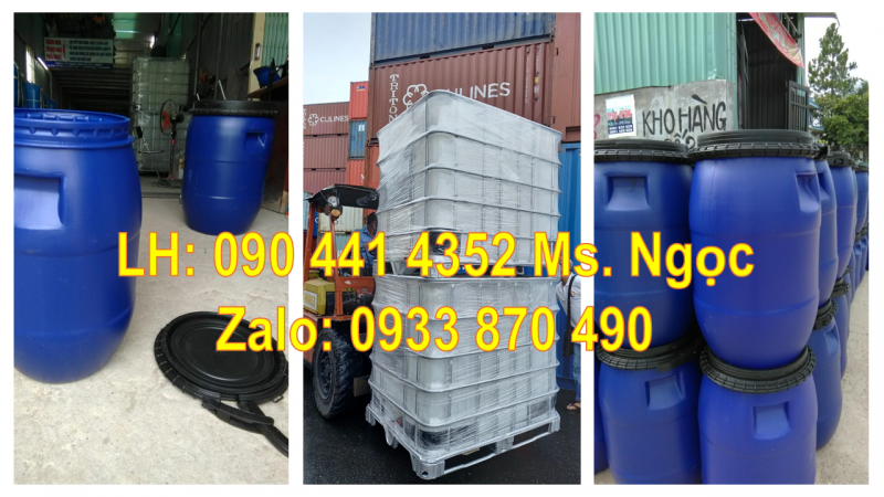 Thùng phuy nhựa trồng rau sạch, vỏ thùng phuy nhựa 220L đựng mực in