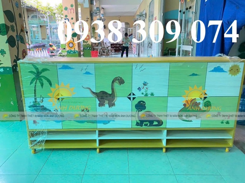 Tủ đựng cặp dép mầm non, kệ đựng cặp dép mầm non
