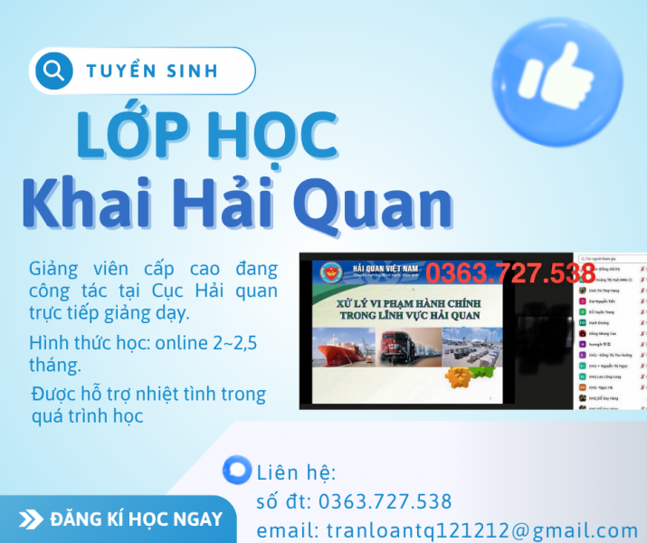 KHAI GIẢNG LỚP BỒI DƯỠNG NGHIỆP VỤ KHAI BÁO HẢI QUAN