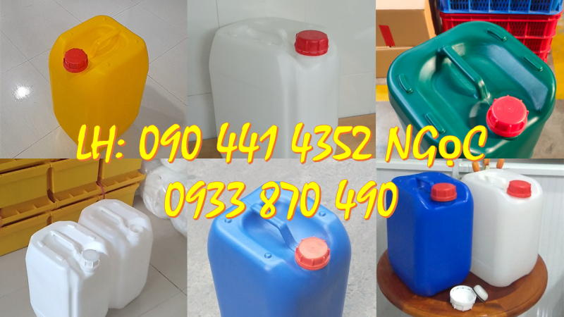 Bán can nhựa 10L, can 20 lít đựng dầu, can 25 lít đựng dung dịch, thùng nhựa 3L đựng thực phẩm