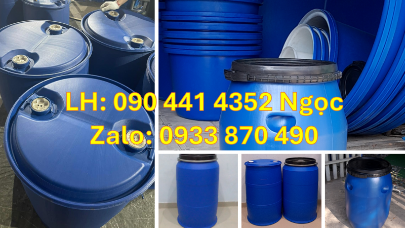 Bán thùng phuy nhựa đựng hóa chất loãng, thùng phuy đựng hóa chất công trình