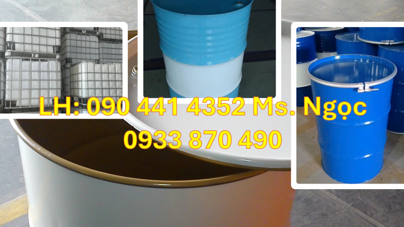 Thùng phuy sắt mới giá tốt nhất thị trường, có đủ 2 loại nắp kín, nắp hở 