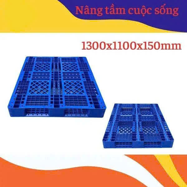 PALLET NHỰA XANH, TẢI NẶNG, DÀI 1M30. MUA HÀNG LH: 0964018718