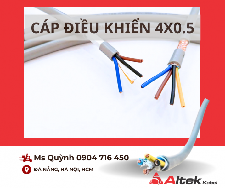 Cáp điều khiển tín hiệu âm thanh 4x0.5,4x0.75 Altek Kabel Hà Nội, Đà Nẵng, Sài Gòn