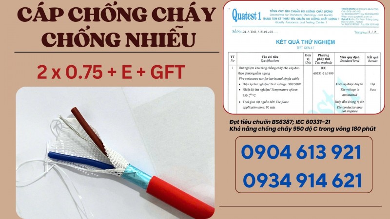 Cáp báo cháy chống cháy 2x1.5+E+GFT Altek Kabel chính hãng tại Hà Nội, Đà Nẵng, HCM