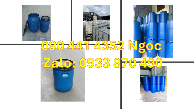 Thùng phuy nhựa 220 lít đựng vật tư, thùng phuy nhựa 120 lít đựng nguyên liệu