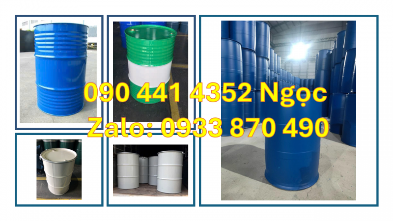Thùng phuy sắt 220 lít đựng hóa chất, vỏ thùng phuy sắt 220 lít nắp hở 