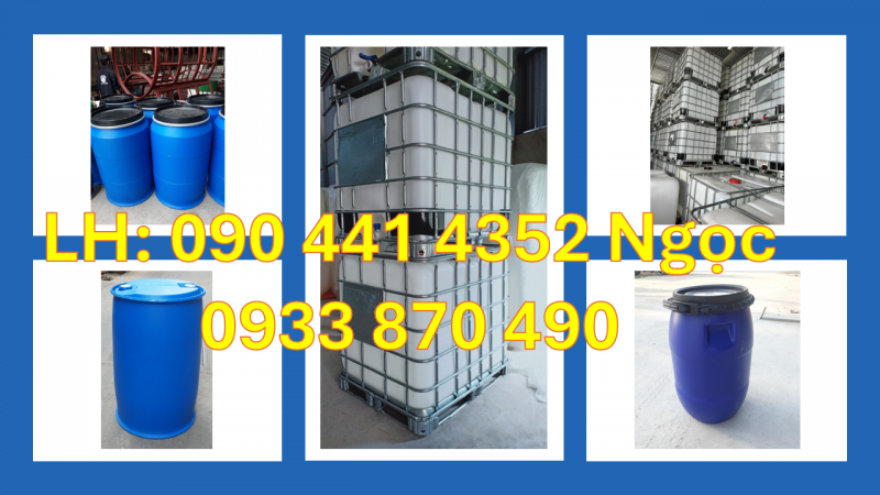 Thùng Phuy Nhựa HDPE 60 Lít - Đựng Ethanol,dung môi dễ cháy