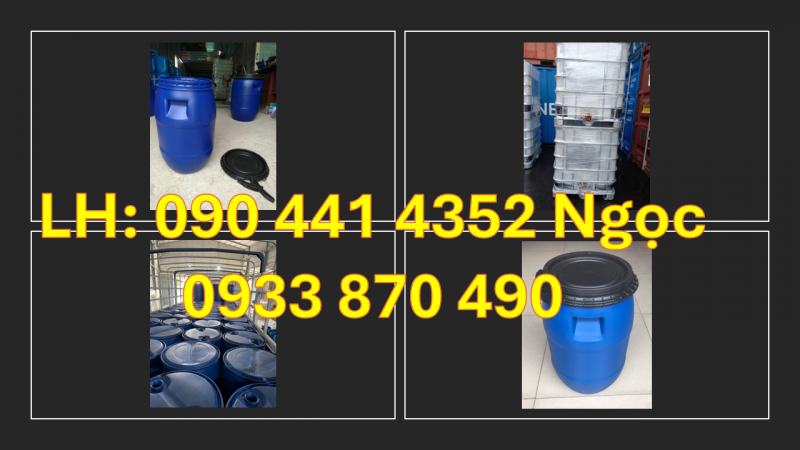 Thùng Phuy Nhựa HDPE 60 Lít - Đựng Ethanol,dung môi dễ cháy