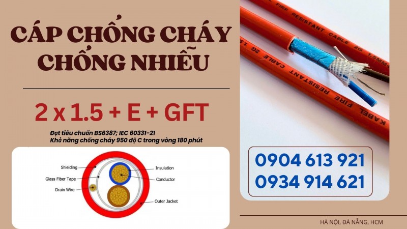 Cáp điện chống cháy chống nhiễu 2x0.75/2x1.0/2x1.5/2x2.5 Altek Kabel