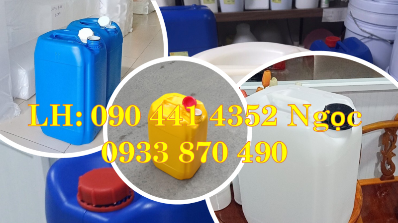 Bán thùng nhựa 10 lít trắng, can xanh 20 lít, can 25 lít tròn, can 30 lít đựng nhớt 