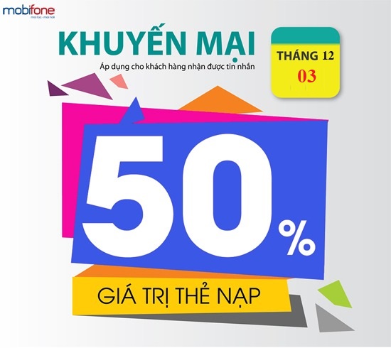 Đầu tháng, nạp thẻ nhận ngay ưu đãi 50% từ MobiFone