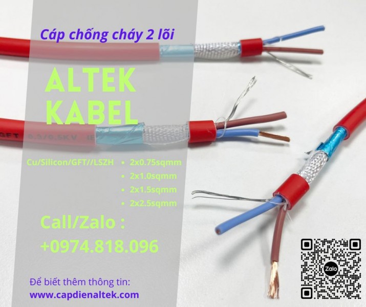 Altek Kabel: Cáp chống cháy chống nhiễu 2x2.5+E+GFT