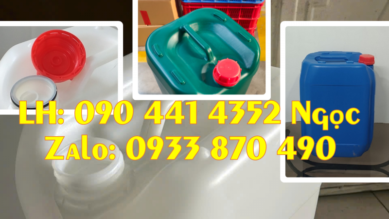 Can 25 lít đựng chất tẩy rửa, can 30 lít vuông đựng hóa chất sinh khí 