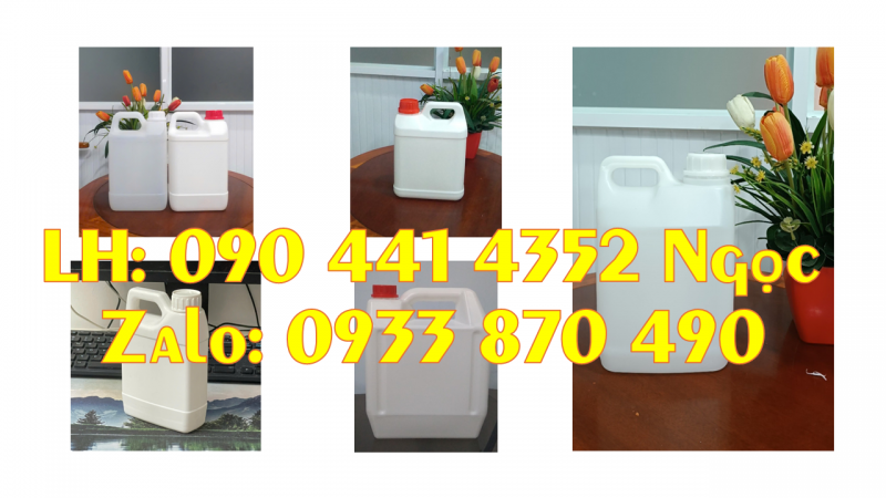 Can 1 lít đựng nông dược, bán can nhựa 0.5 lít vuông đựng hóa chất