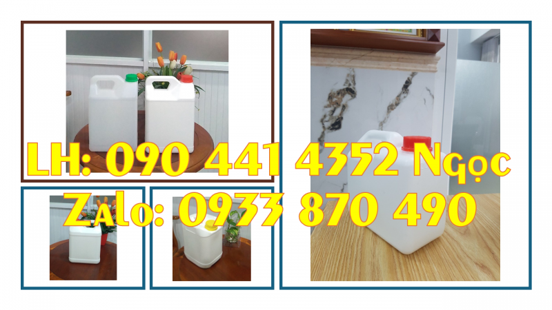 Can 1 lít đựng nông dược, bán can nhựa 0.5 lít vuông đựng hóa chất