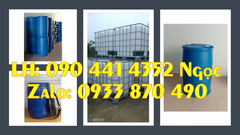 Gía thùng phuy nhựa 220 lít làm bè cá, thùng phuy nắp hở 220 lít mới 