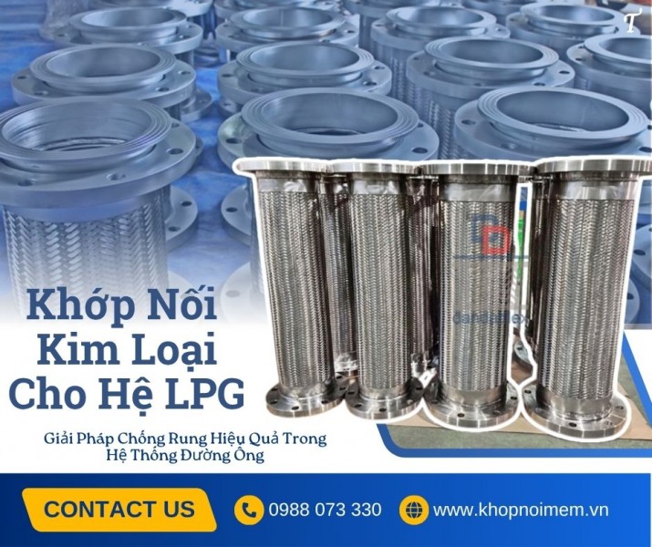 Khớp nối mềm kim loại/ Khớp nối chống rung máy bơm/ Khớp giảm rung inox/ Mối nối mềm