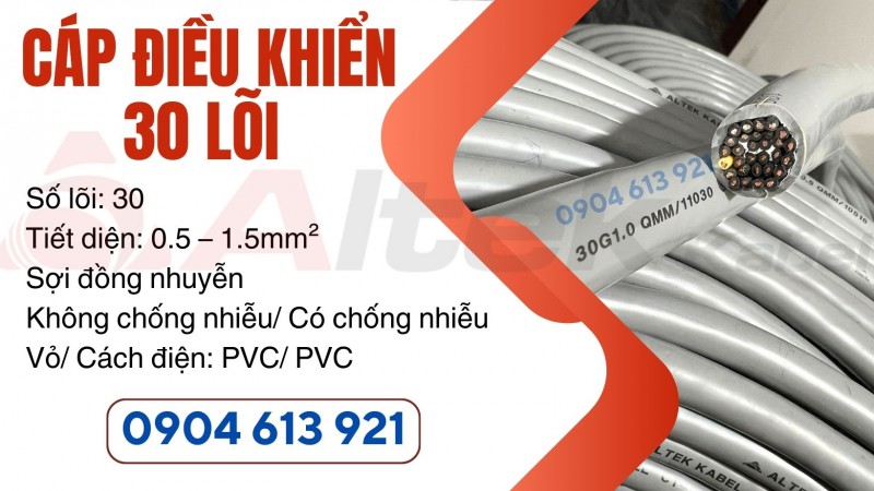 Cáp điều khiển 30x0.5/30x0.75/30x1.0/30x1.5 Altek Kabel 