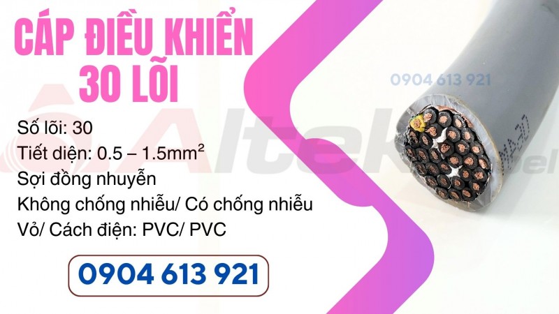 Cáp điều khiển 30x0.5/30x0.75/30x1.0/30x1.5 Altek Kabel 