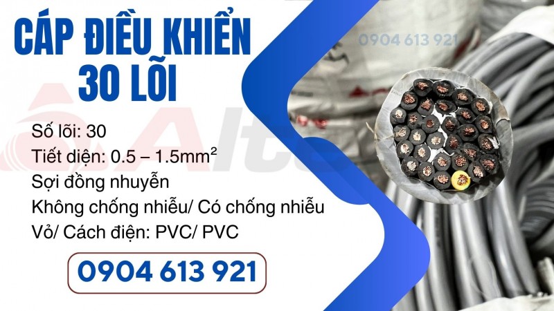Cáp điều khiển 30x0.5/30x0.75/30x1.0/30x1.5 Altek Kabel 