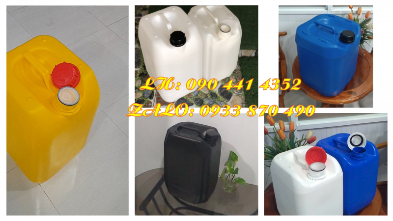 Thùng nhựa vuông đựng hóa chất siêu dày từ 10 lít đến 30 lít