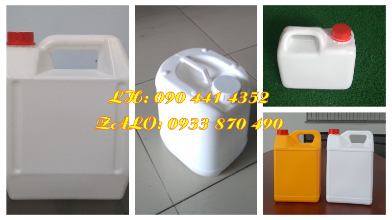 Cung cấp bình nhựa 2 lít trắng, can 5 lít vàng đựng hóa chất bệnh viện