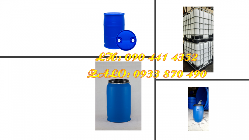Thùng phuy nhựa 120 lít đựng nước đường, vỏ thùng phuy nhựa 220 lít đựng hóa chất