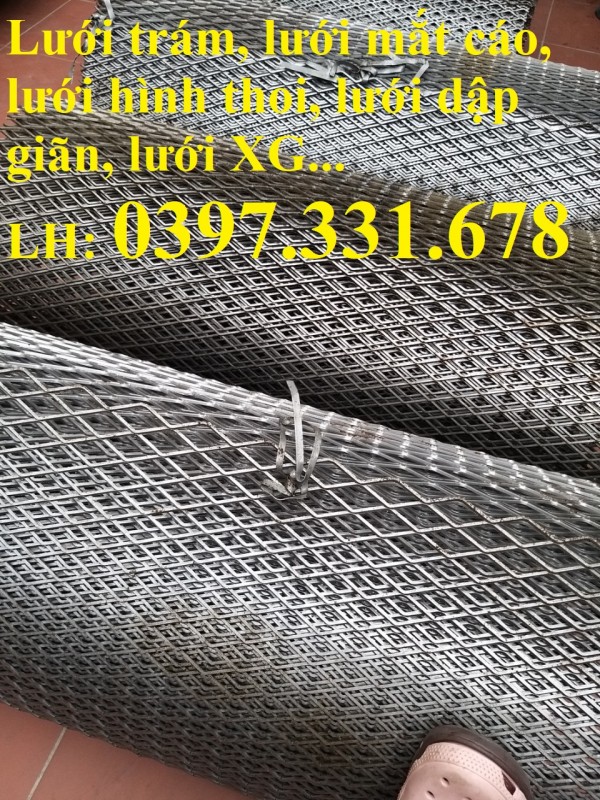Lưới dập giãn ô 15x30mm dày 1.5mm hàng sẵn kho