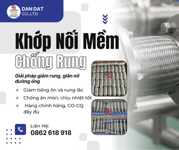 KHỚP NỐI MỀM INOX – GIẢI PHÁP CHỐNG RUNG, BÙ GIÃN NỞ CHO ĐƯỜNG ỐNG