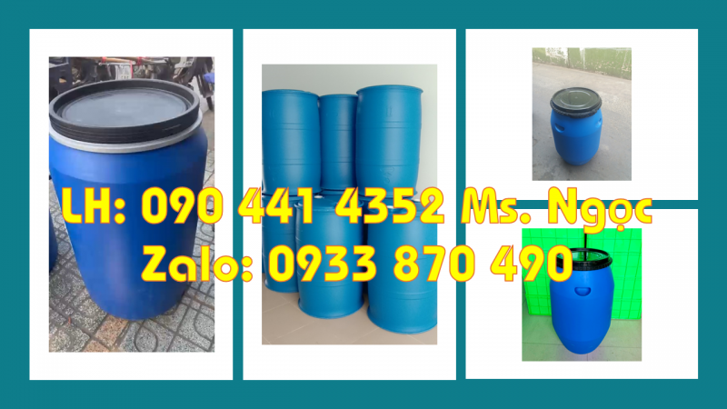 Thùng phuy nhựa mới giá gốc, thùng phi nhựa HDPE đựng thực phẩm đông lạnh