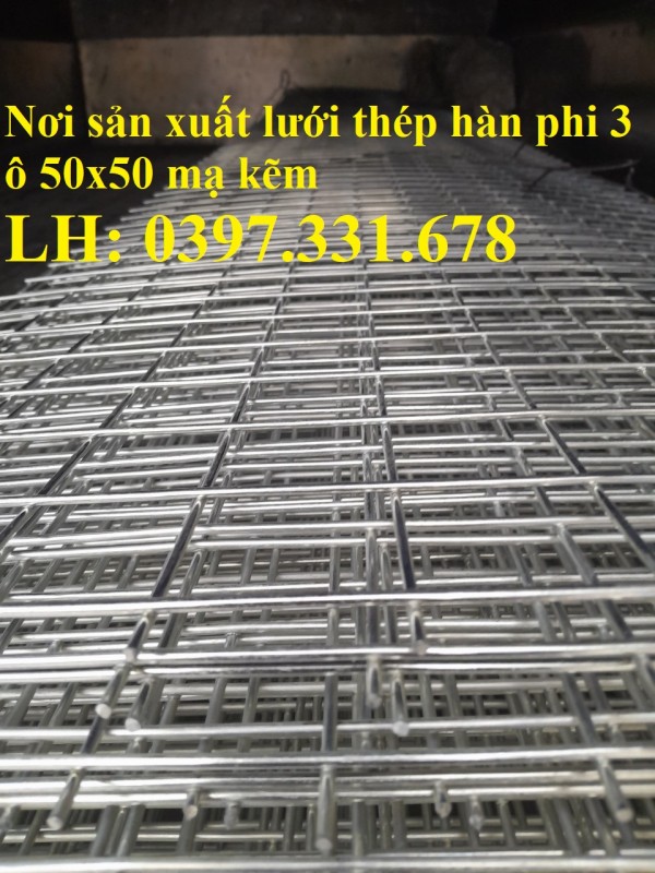Tấm lưới thép hàn 4ly ô 50x50 mạ kẽm hàng sẵn kho
