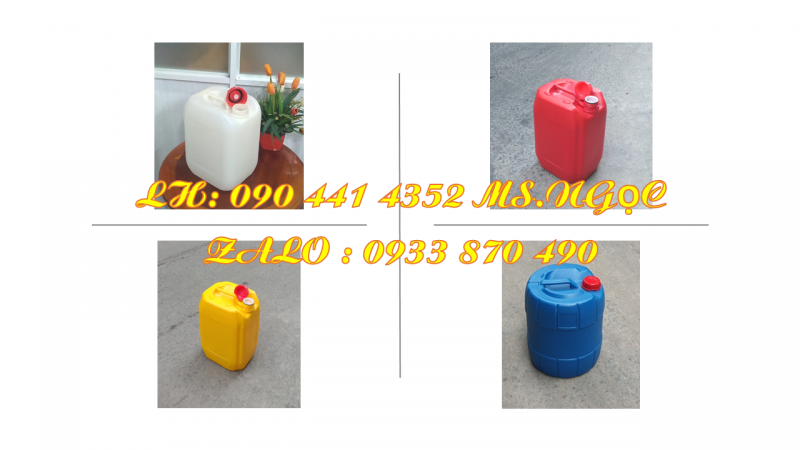 Can nhựa 25 lít đựng nhớt, can 30 lít đựng hóa chất nông nghiệp 