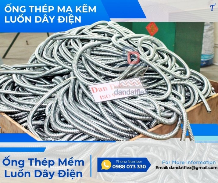 Ống ruột gà/ Ống ruột gà lõi thép/ Ống thép mềm luồn dây điện/ Ống luồn dây điện