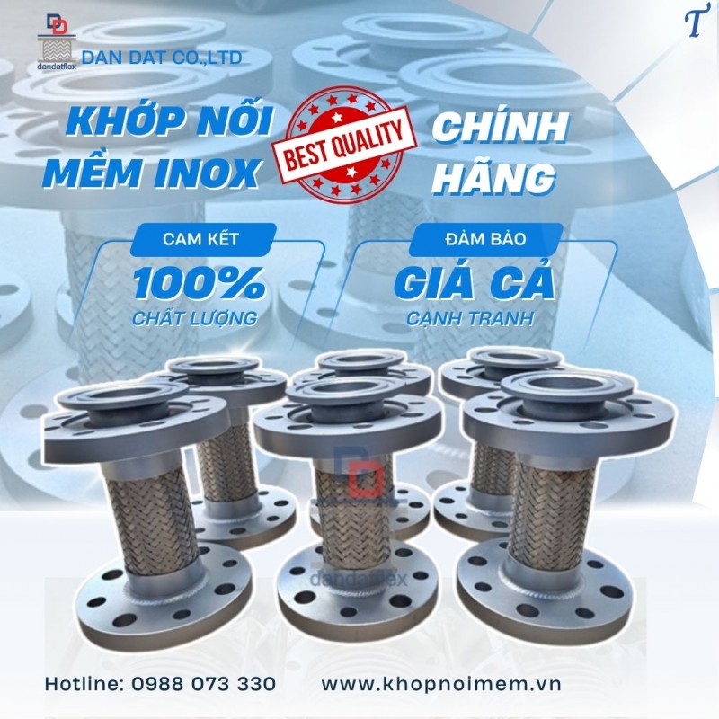 Khớp nối mềm inox/ Khớp nối mềm inox chịu nhiệt/ Khớp nối mềm kết nối mặt bích