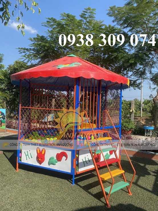 Nhà banh sắt trẻ em, nhà banh lục giác trẻ em ngoài trời