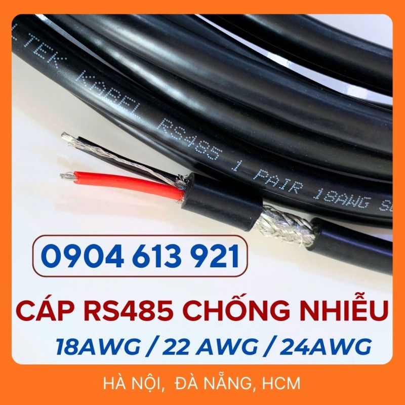 Cáp tín hiệu RS485 xoắn chống nhiễu 2 lớp 24AWG 1 PAIR ( 2 lõi)