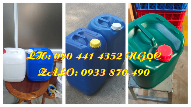 SX can nhựa 20 lít đựng dầu mỡ, can 25 lít đựng nhớt, thùng nhựa 30 lít đựng cồn 