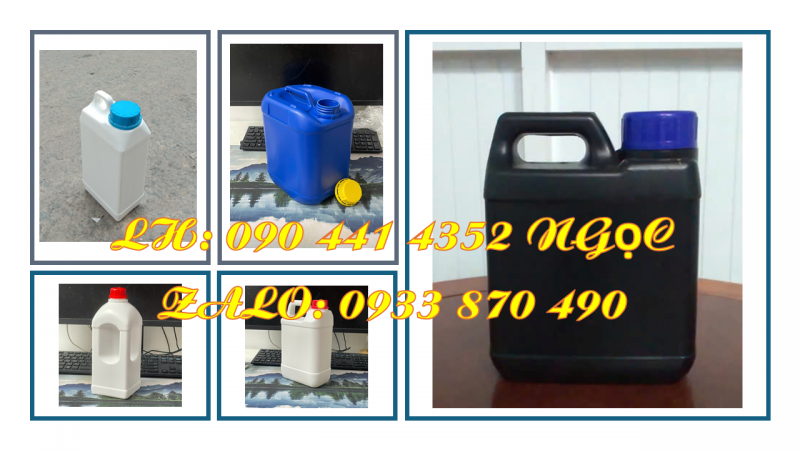 Can nhựa 1 lít đựng nước lau kính, can nhựa vuông 2 lít đựng nước lau sàn