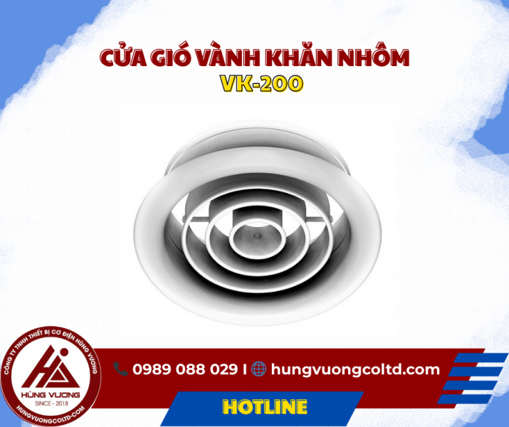 Cửa gió vành khăn nhôm VK-200