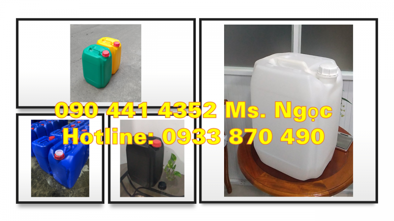 Vỏ can nhựa 10 lít dày, can 20 lít đựng HCL, NaOH, H2S03, BaC03..