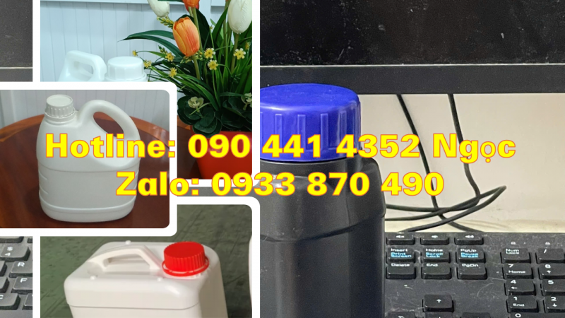 CAN NHỰA 1 LÍT CÔNG NGHIỆP, CAN 2 LÍT ĐỰNG THUỐC TẨY, CAN NHỰA 5 LÍT ĐỰNG MỰC IN