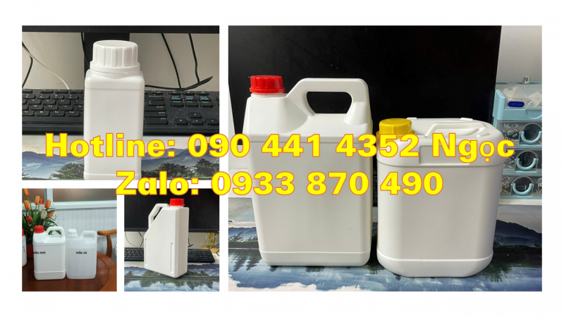 CAN NHỰA 1 LÍT CÔNG NGHIỆP, CAN 2 LÍT ĐỰNG THUỐC TẨY, CAN NHỰA 5 LÍT ĐỰNG MỰC IN