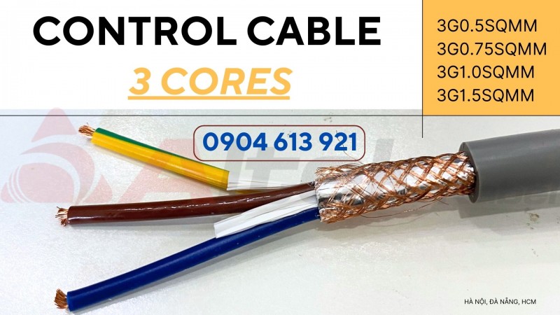 Cáp điều khiển 3x0.5/3x0.75/3x1.0/3x1.5 Altek Kabel 