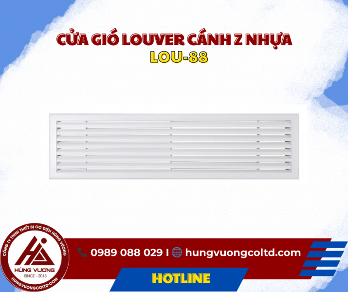 Cửa gió Louver cánh Z nhựa LOU-88