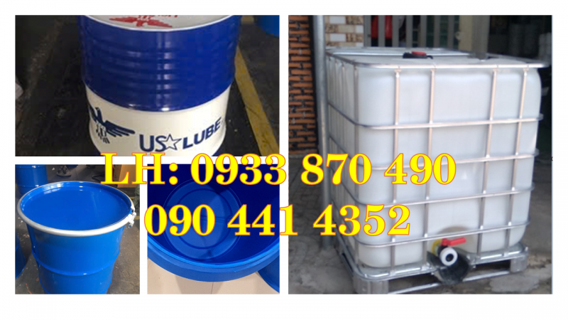 Vỏ thùng phuy sắt khoan gọt làm bàn ghế, thùng rác công cộng 